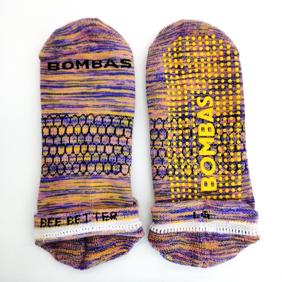 Bombas Women's 4 Pairs Gripper ankle Socks bee better Size 8-12 L 4 color Mix - Picture 7 of 12